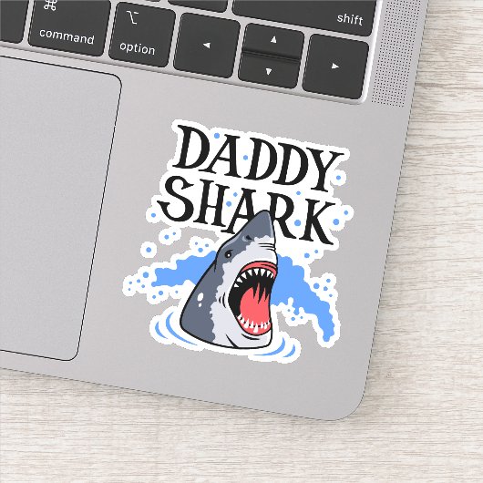 Sticker Daddy Shark - Grand Blanc (Détail)