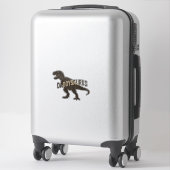 Sticker Daddysaurus Dinosaur Vintage Engraving Shirt Desig (Sur valise)