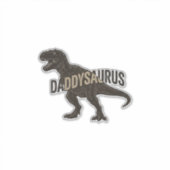 Sticker Daddysaurus Dinosaur Vintage Engraving Shirt Desig (Devant)