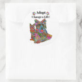 Sticker d'adoption de chats et de chiens mignons e (Sac)