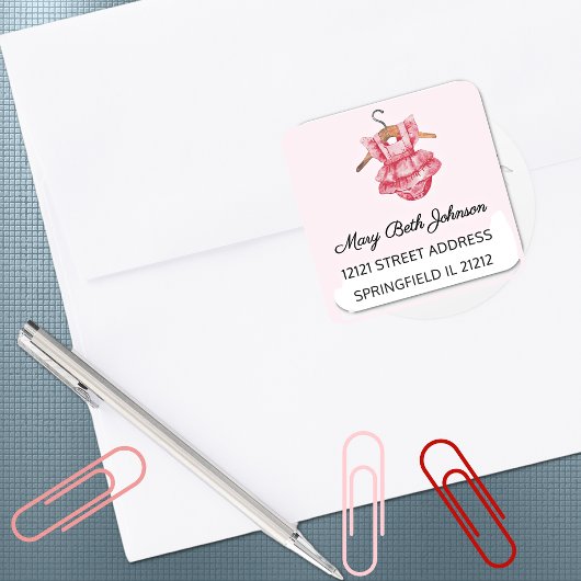 Sticker d'adresse 1.5 in pour Baby shower fille