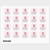 Sticker d'adresse 1.5 in pour Baby shower fille (Feuille)