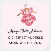 Sticker d'adresse 1.5 in pour Baby shower fille (Devant)