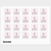 Sticker d'adresse 1.5 in pour Baby shower fille (Feuille)