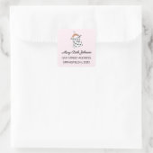Sticker d'adresse 1.5 in pour Baby shower fille (Sac)