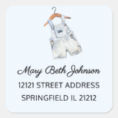 Sticker d'adresse 1.5 in pour Baby shower garçon (Devant)