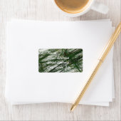Sticker d'adresse Abstraite fragile vert (En situation)