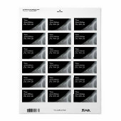 Sticker d'adresse Arrière - plan fractal blanc et (Feuille entière)