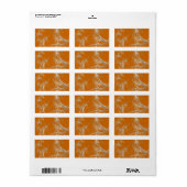 Sticker d'adresse Arrière - plan Web Fractal Spide (Feuille entière)