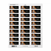 Sticker d'adresse beagle (Feuille entière)