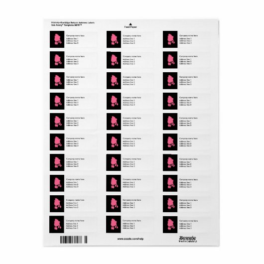 Sticker d'adresse branché pour animaux de compagni (Feuille entière)