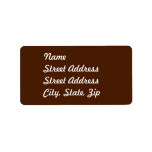 Sticker d'adresse Brown