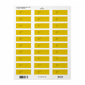 Sticker d'adresse cadeau Étiquette jaune (Feuille entière)