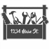 sticker d'adresse de boîte aux lettres de l'atelie (Devant)