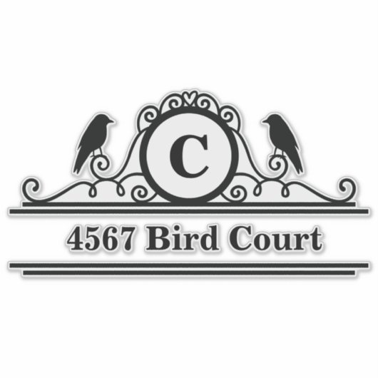 Sticker d'adresse de boîte aux lettres personnalis (Devant)