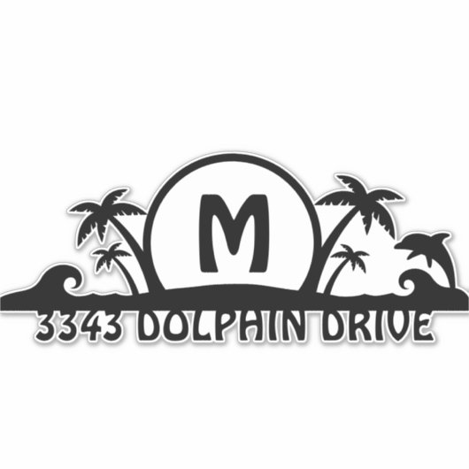 Sticker d'adresse de boîte aux lettres personnalis (Devant)