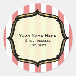 Sticker d'adresse de cirque vintage