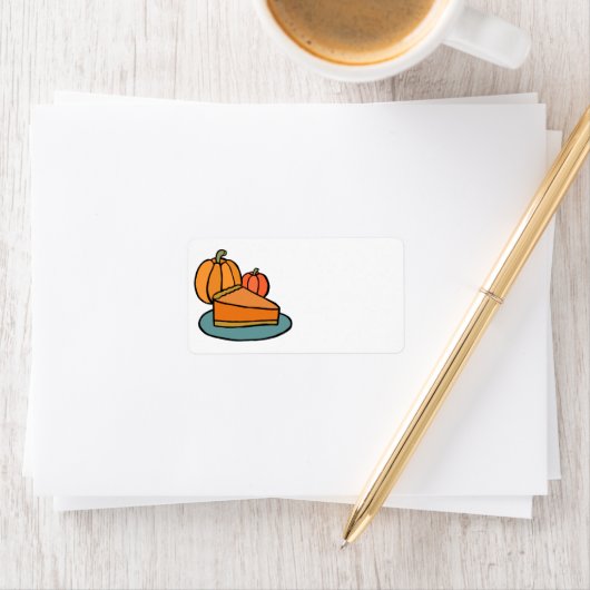 Sticker d'adresse de Citrouille Thanksgiving (En situation)
