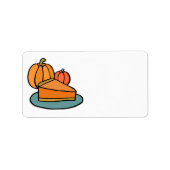 Sticker d'adresse de Citrouille Thanksgiving (Devant)