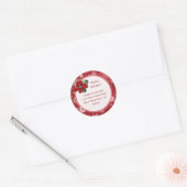 Sticker d'adresse de flocon de neige rouge et blan (Enveloppe)