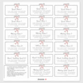 Sticker d'adresse de l'invité de mariage de destin (Feuille)