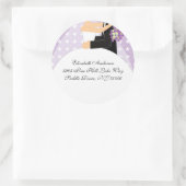 Sticker d'adresse de mariée et de chambre florale  (Sac)