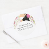 Sticker d'adresse de mariée et de chambre florale  (Enveloppe)