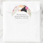 Sticker d'adresse de mariée et de chambre florale  (Sac)