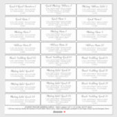 Sticker d'adresse de messagerie du mariage (Feuille)
