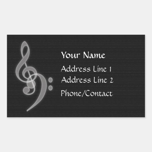 Sticker d'adresse de musique (Devant)
