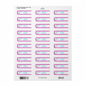 Sticker d'adresse de retour Arrière - plan de fleu (Feuille entière)