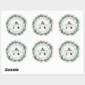 Sticker d'adresse de retour Berry Wreath (Feuille)