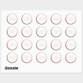 Sticker d'adresse de retour | Bordure or Rose (Feuille)