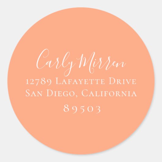 Sticker d'adresse de retour couleur de la couleur  (Devant)