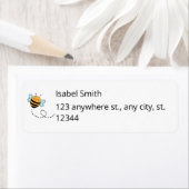 Sticker d'adresse de retour d'abeille de miel (En situation)