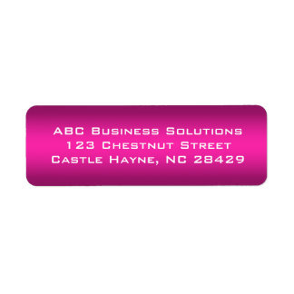 Sticker d'adresse de retour d'affaires noir et ros