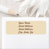 Sticker d'adresse de retour de crème (En situation)