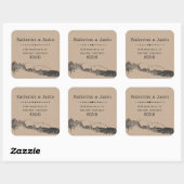 Sticker d'adresse de retour de la retraite de mont (Feuille)