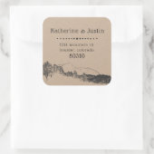 Sticker d'adresse de retour de la retraite de mont (Sac)