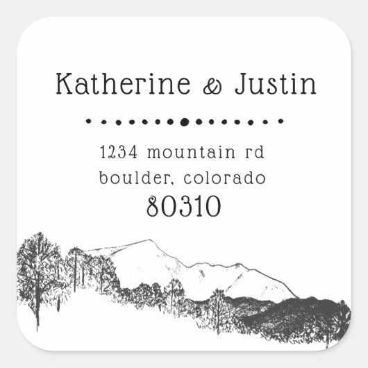 Sticker d'adresse de retour de la retraite de mont (Devant)