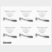 Sticker d'adresse de retour de la retraite de mont (Feuille)