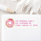 Sticker d'adresse de retour de l'aspersion de beig (En situation)