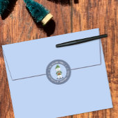 Sticker d'adresse de retour de l'ours bleu polaire