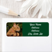 Sticker d'adresse de retour de Savannah Cat (En situation)