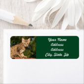 Sticker d'adresse de retour de Savannah Cat (En situation)