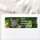 Sticker d'adresse de retour de Savannah Cat (En situation)