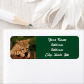 Sticker d'adresse de retour de Savannah Cat (En situation)