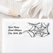Sticker d'adresse de retour de Spider Web Fract Ar (En situation)