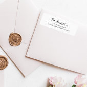 Sticker d'adresse de retour de vacances de script