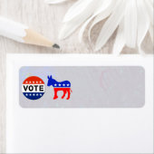 Sticker d'adresse de retour démocrate de vote (En situation)